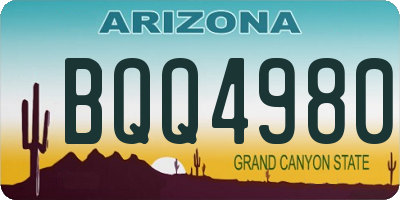 AZ license plate BQQ4980
