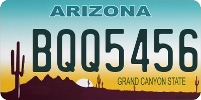AZ license plate BQQ5456