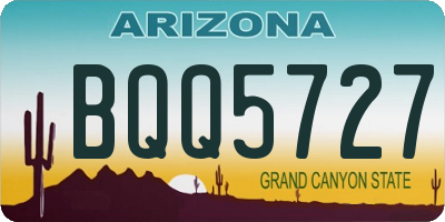 AZ license plate BQQ5727