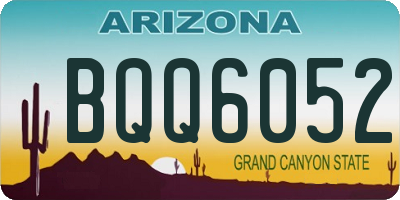 AZ license plate BQQ6052