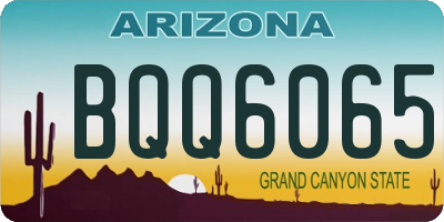 AZ license plate BQQ6065