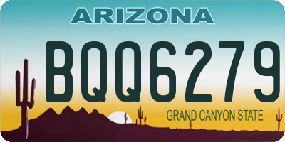 AZ license plate BQQ6279