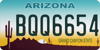 AZ license plate BQQ6654