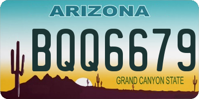 AZ license plate BQQ6679