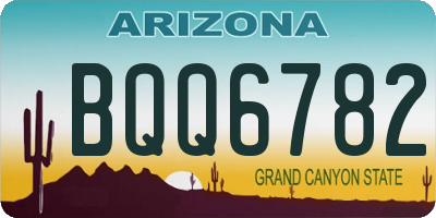 AZ license plate BQQ6782