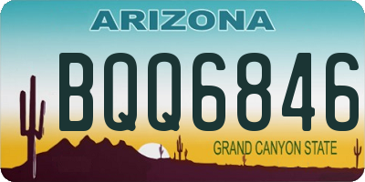AZ license plate BQQ6846