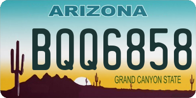 AZ license plate BQQ6858