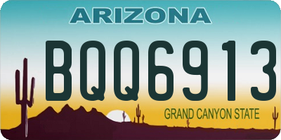AZ license plate BQQ6913