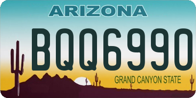 AZ license plate BQQ6990