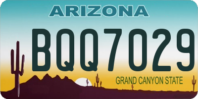 AZ license plate BQQ7029