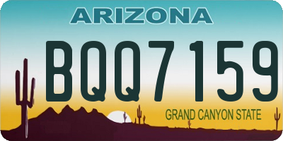 AZ license plate BQQ7159