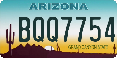 AZ license plate BQQ7754