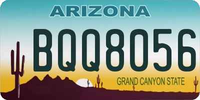 AZ license plate BQQ8056
