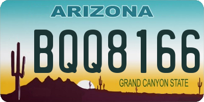 AZ license plate BQQ8166