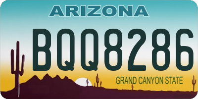 AZ license plate BQQ8286