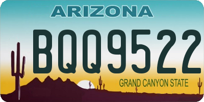 AZ license plate BQQ9522