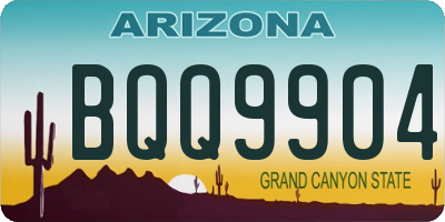 AZ license plate BQQ9904