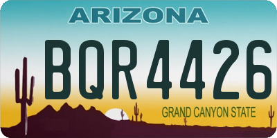 AZ license plate BQR4426