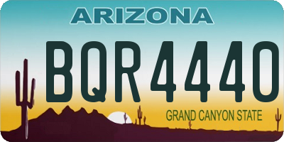AZ license plate BQR4440