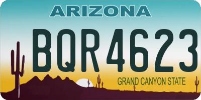 AZ license plate BQR4623