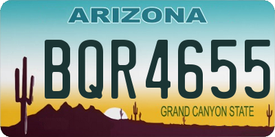 AZ license plate BQR4655