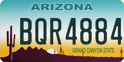 AZ license plate BQR4884