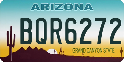 AZ license plate BQR6272