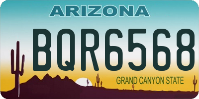AZ license plate BQR6568
