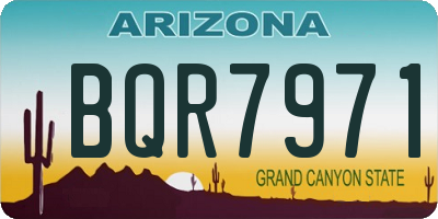 AZ license plate BQR7971