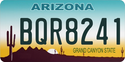 AZ license plate BQR8241