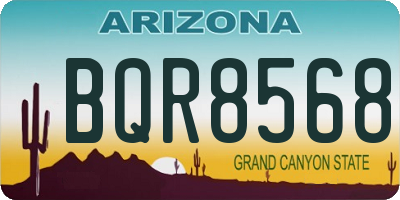AZ license plate BQR8568