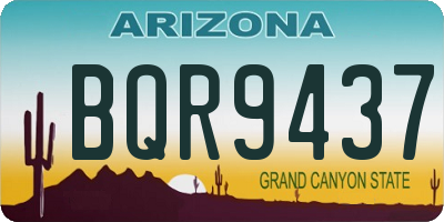 AZ license plate BQR9437