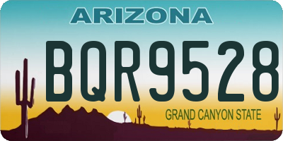 AZ license plate BQR9528