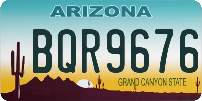 AZ license plate BQR9676