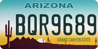 AZ license plate BQR9689