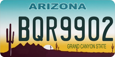 AZ license plate BQR9902