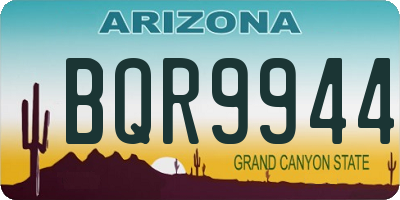 AZ license plate BQR9944