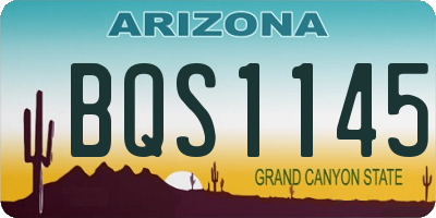AZ license plate BQS1145