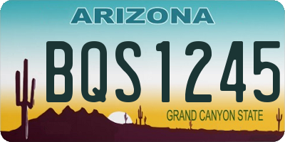 AZ license plate BQS1245