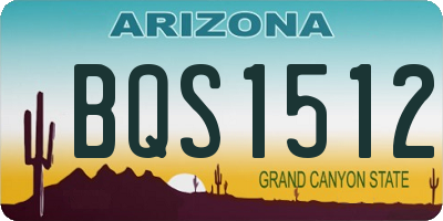 AZ license plate BQS1512