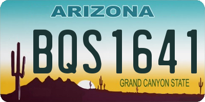 AZ license plate BQS1641