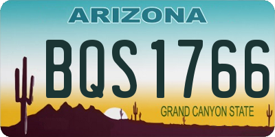 AZ license plate BQS1766