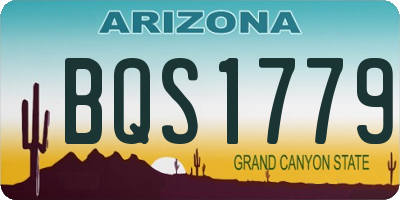 AZ license plate BQS1779
