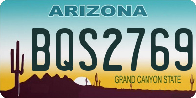 AZ license plate BQS2769