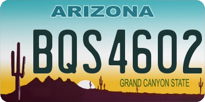 AZ license plate BQS4602