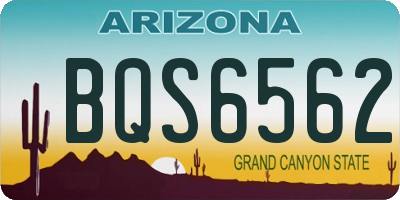 AZ license plate BQS6562