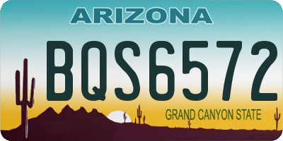 AZ license plate BQS6572