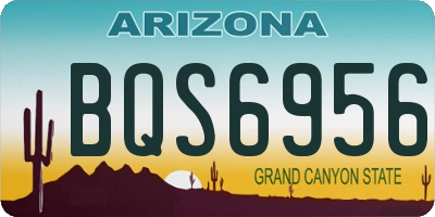 AZ license plate BQS6956