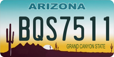 AZ license plate BQS7511