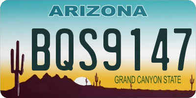 AZ license plate BQS9147